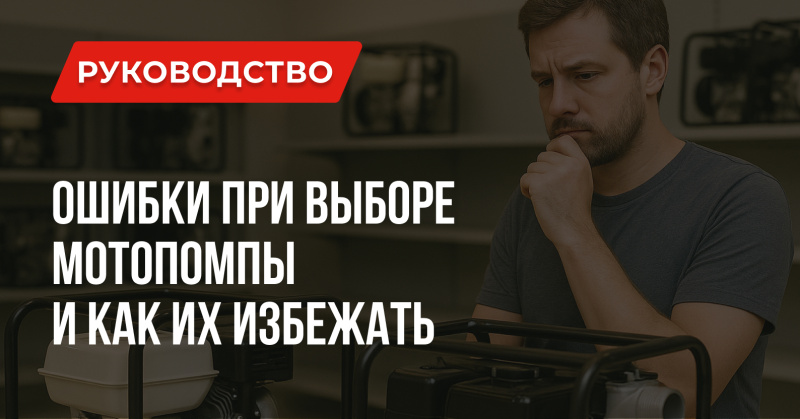 Ошибки при выборе мотопомпы и как их избежать