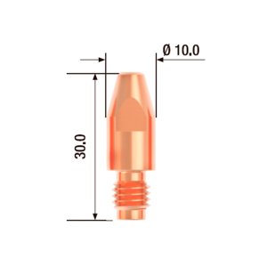 FUBAG Контактный наконечник M8х30 мм ECU D=0.9 мм (25 шт.) в Москве фото