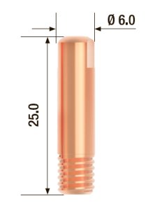 FUBAG Контактный наконечник M6х25 мм ECU D=0.6 мм (10 шт.) в Москве фото