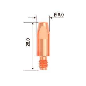 FUBAG Контактный наконечник M6х28 мм ECU D=0.6 мм (10 шт.) в Москве фото