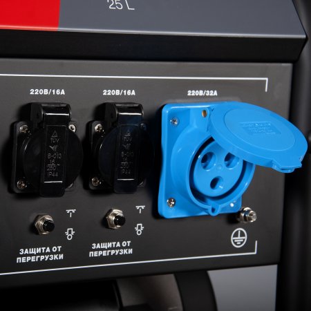 Бензиновый генератор с электростартером и коннектором автоматики FUBAG BS 7500 A ES в Москве фото