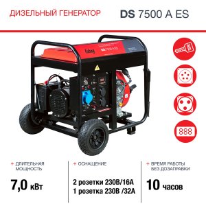 FUBAG Дизельный генератор с электростартером и коннектором автоматики DS 7500 A ES в Москве фото