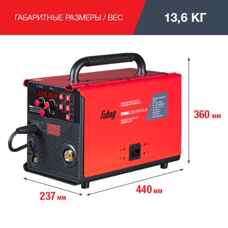 FUBAG Сварочный полуавтомат IRMIG 228 SYN PLUS c горелкой FB 250 3 м в Москве фото